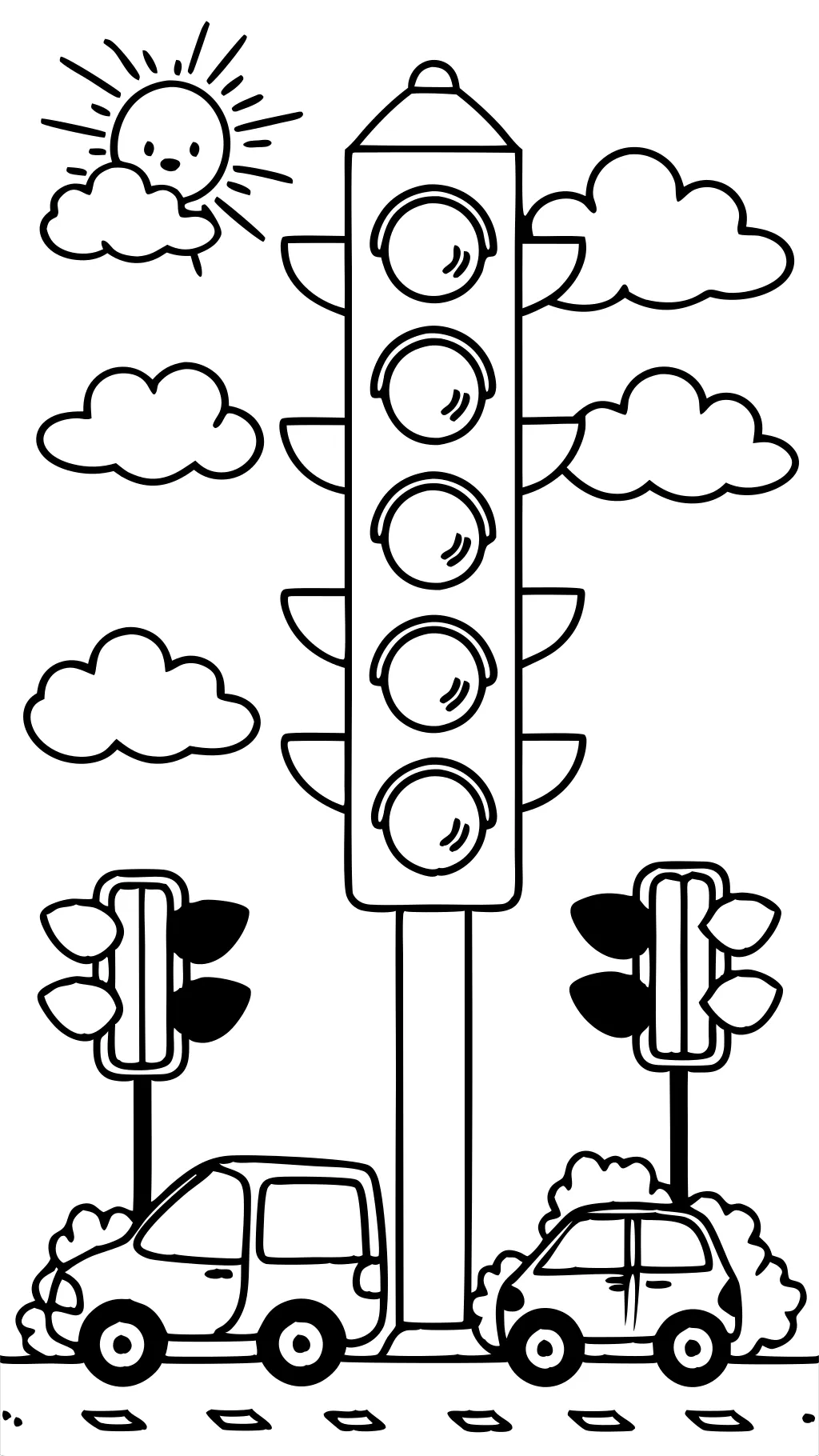 coloring pages traffic light